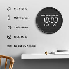 Scandinavian Digital Clock FREYA My Wall Clock