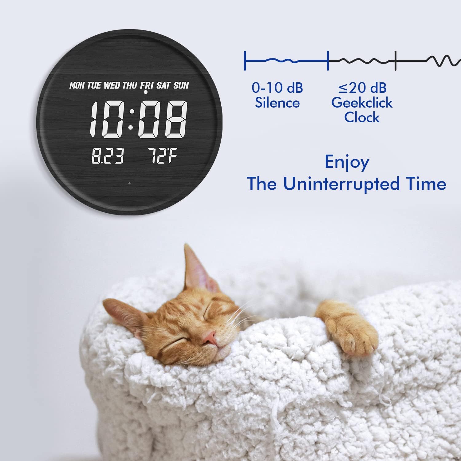Scandinavian Digital Clock FREYA My Wall Clock