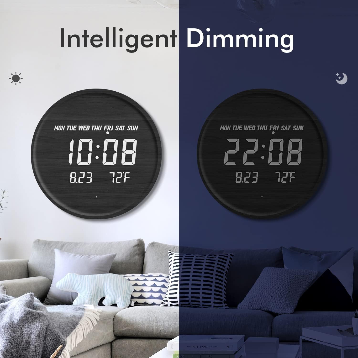 Scandinavian Digital Clock FREYA My Wall Clock