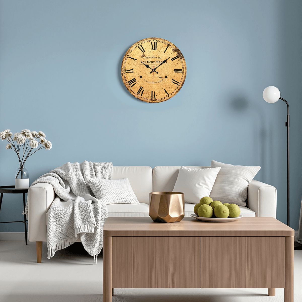 "Les Deux Magots" Vintage Clock My Wall Clock