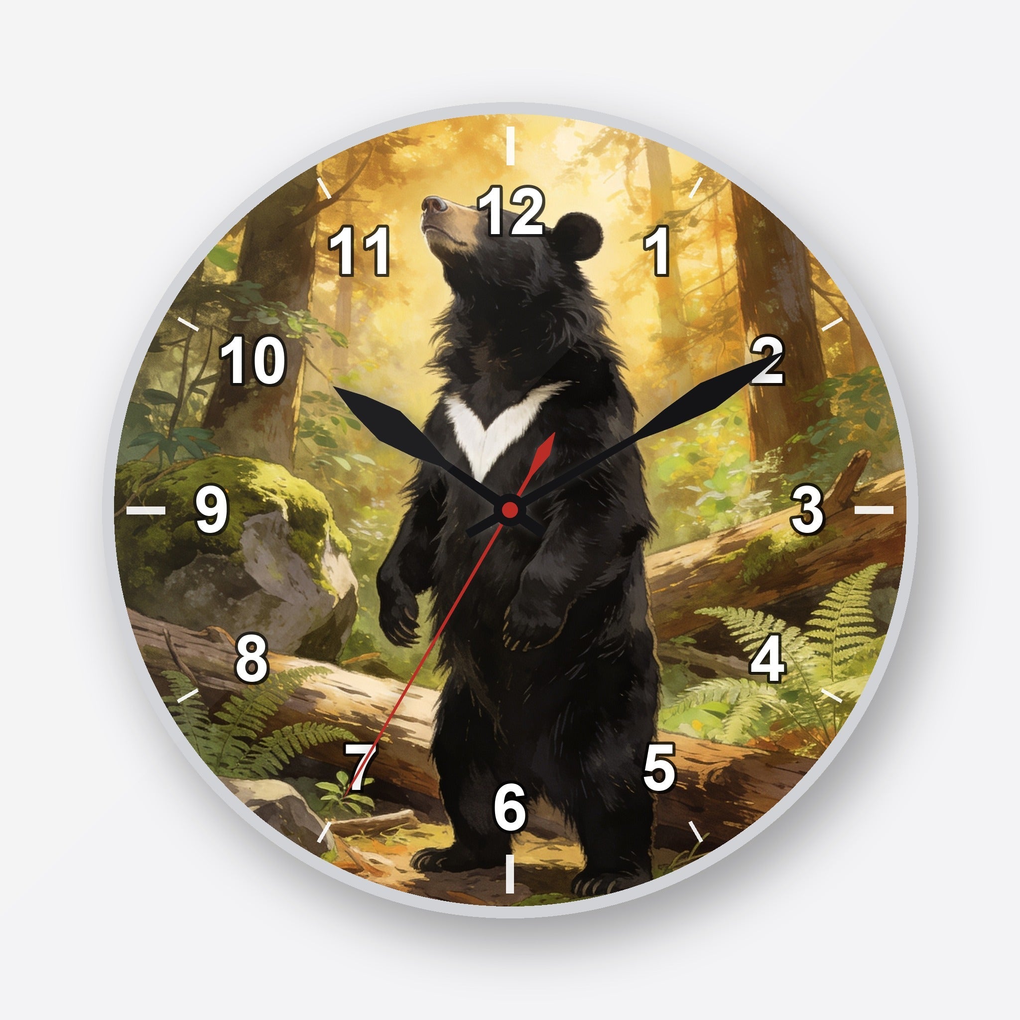 Asian Black Bear Wall Clock My Wall Clock