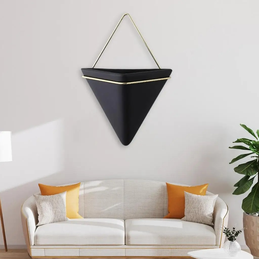 Black Geometric Wall Vase My Wall Clock