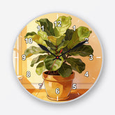 Fiddle Leaf Fig Wall Clock My Wall Clock