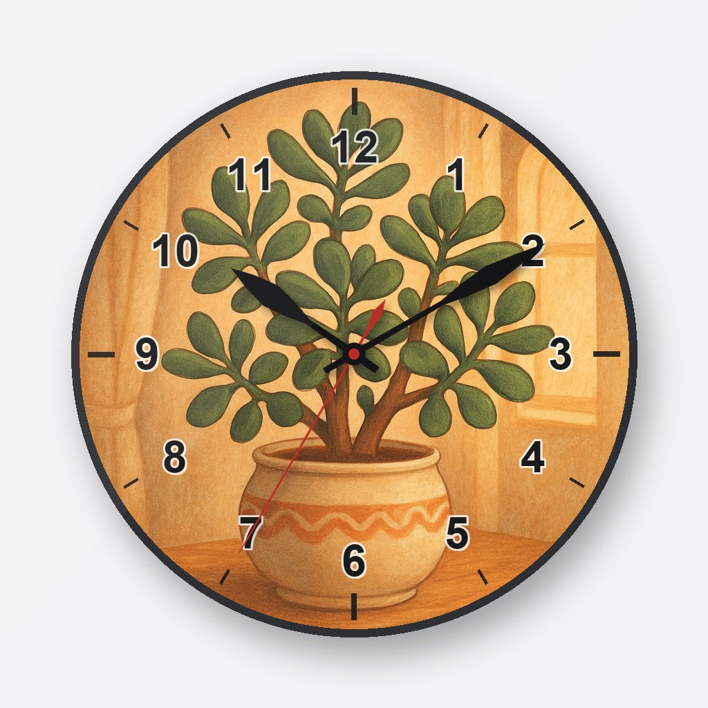 Jade Plant Wall Clock My Wall Clock