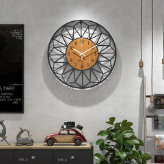 Giant Clock Grey Rose