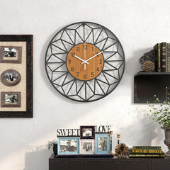 Giant Clock Grey Rose