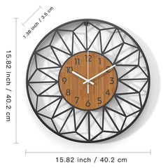 Giant Clock Grey Rose