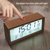 Bamboo LED Wooden Alarm Clock My Wall Clock
