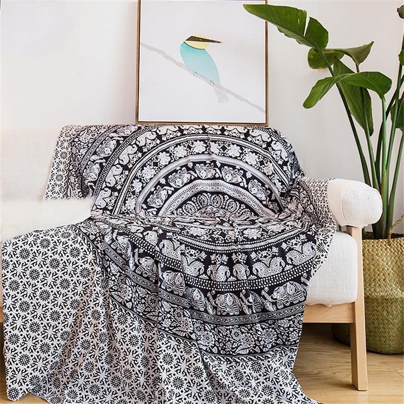 Black Elephant Mandala Wall Hangings My Wall Clock