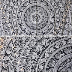 Black Elephant Mandala Wall Hangings My Wall Clock