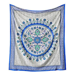 Blue Tapestry Wall Hanging Mandala My Wall Clock
