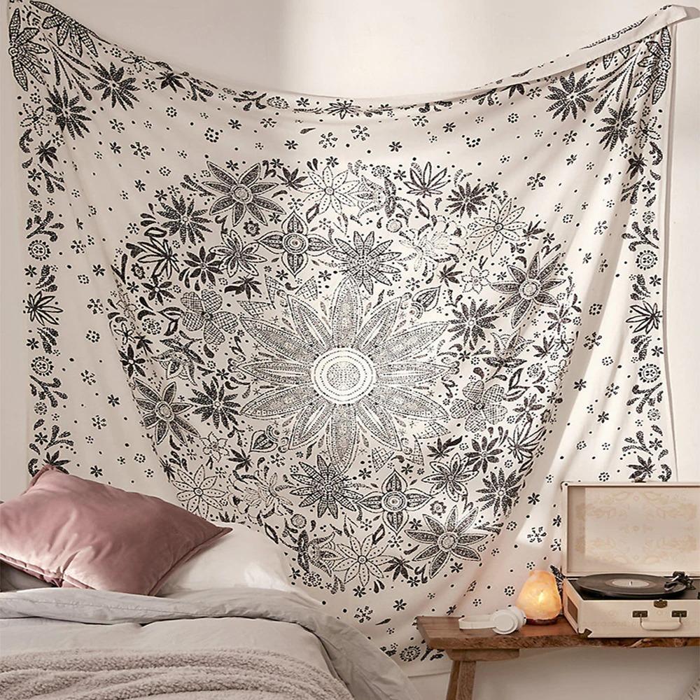 Boho Floral Mandala Wall Hangings My Wall Clock