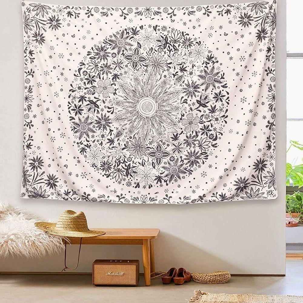 Boho Floral Mandala Wall Hangings My Wall Clock