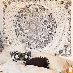 Boho Floral Mandala Wall Hangings My Wall Clock