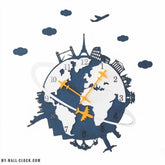 Carved Wood World Clock My Wall Clock