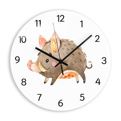 Child Wall Clock Animal<br> Cute Wild Boar My Wall Clock