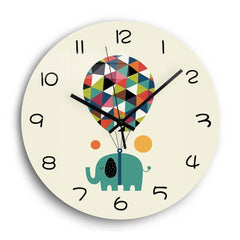 Child Wall Clock Elephant and Baloon My Wall Clock