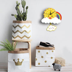 Children's Clock with Pendulum <br>Rainbow My Wall Clock
