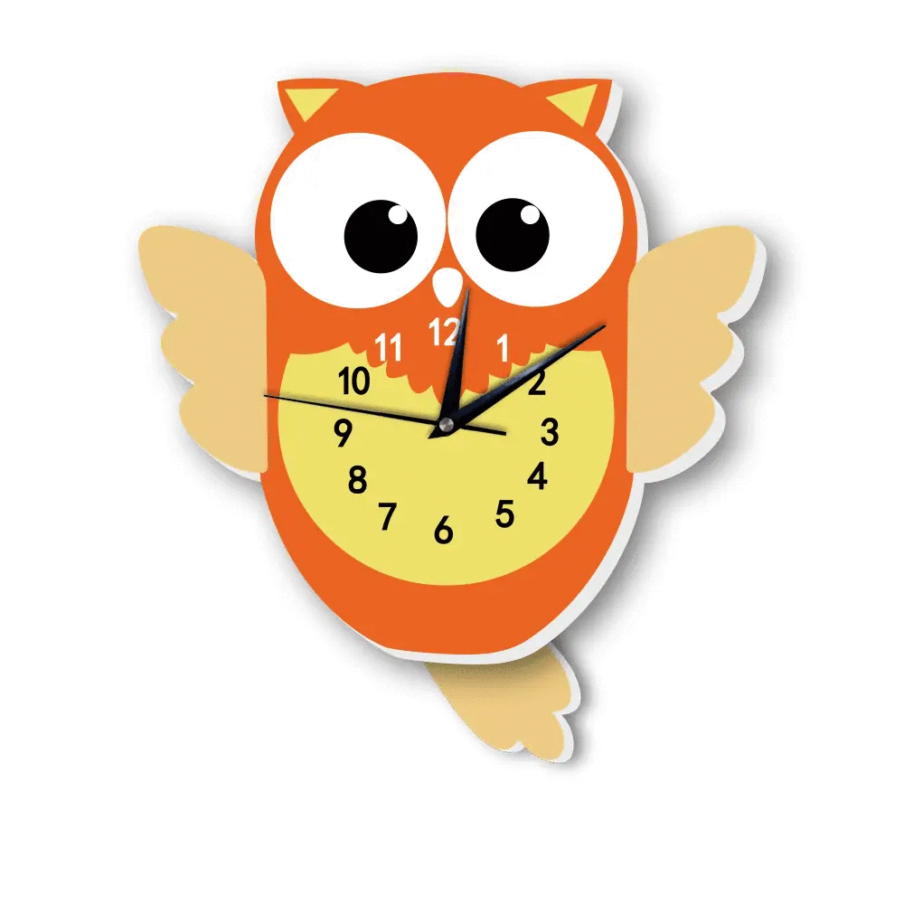 Children's Clock with Pendulum <br>The Owl My Wall Clock
