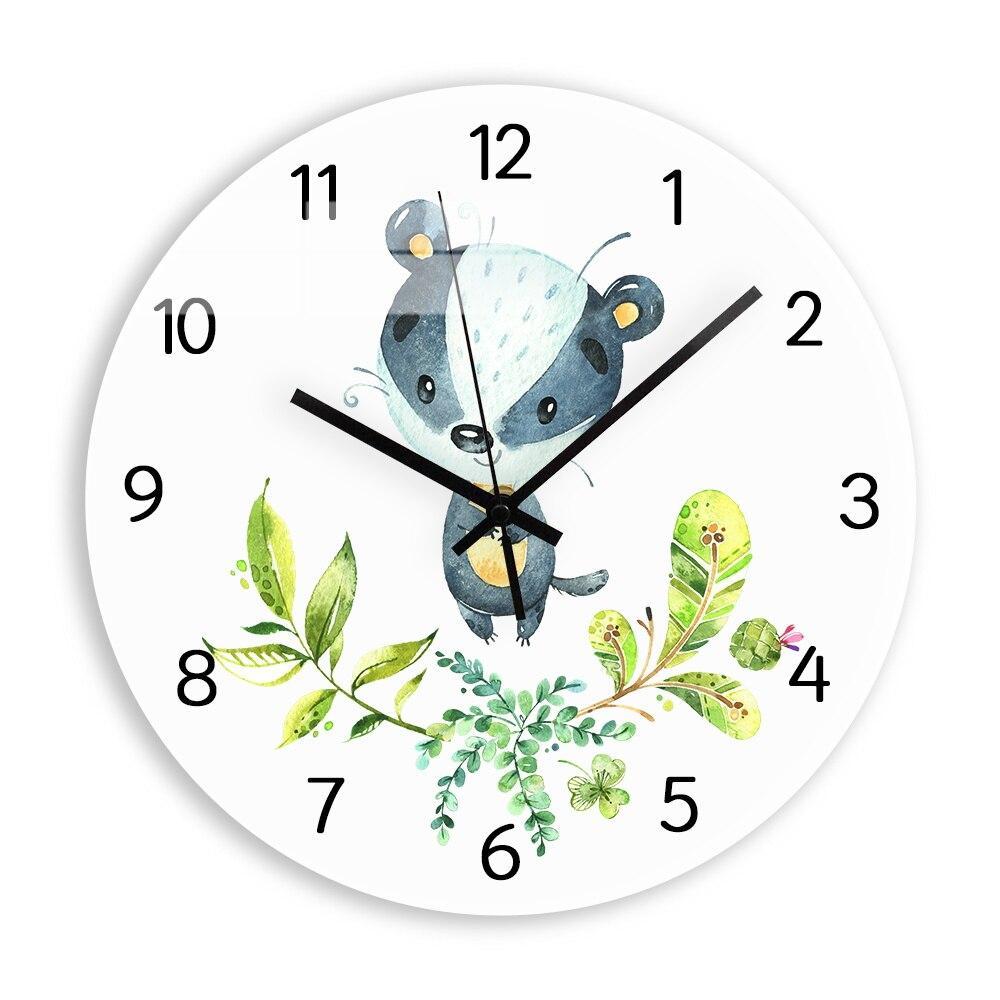 Clock Child Animal Clock Cute Shaving Brush My Wall Clock