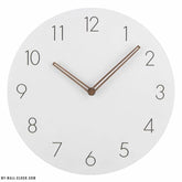 Clock Design Wood Natural White My Wall Clock