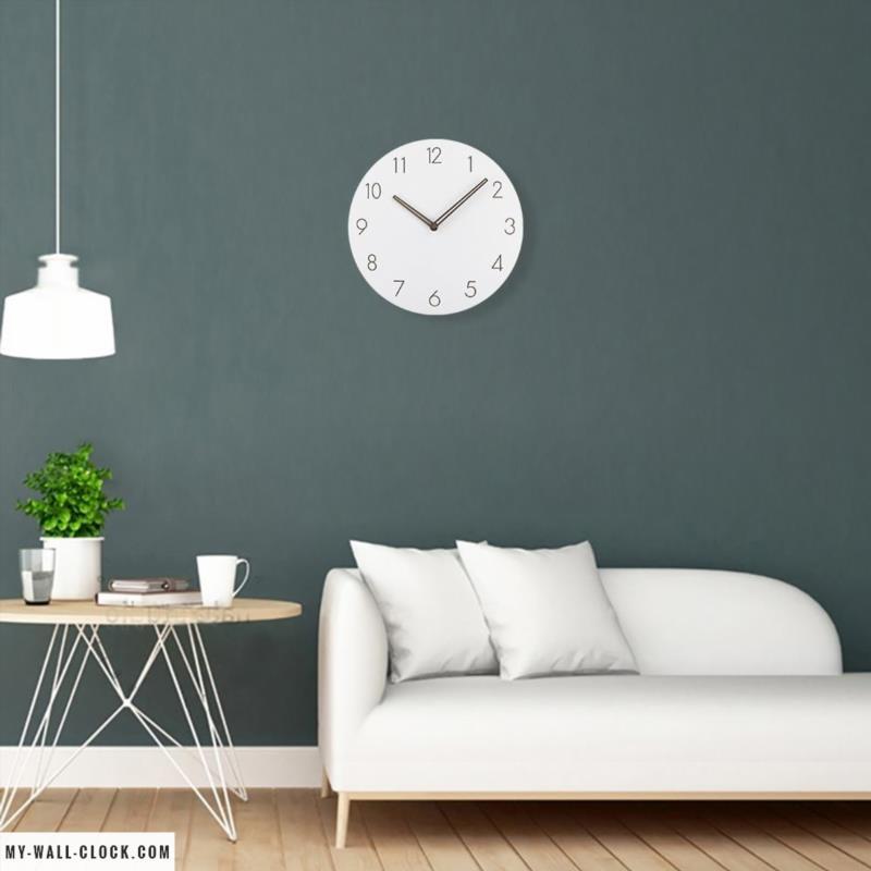 Clock Design Wood Natural White My Wall Clock