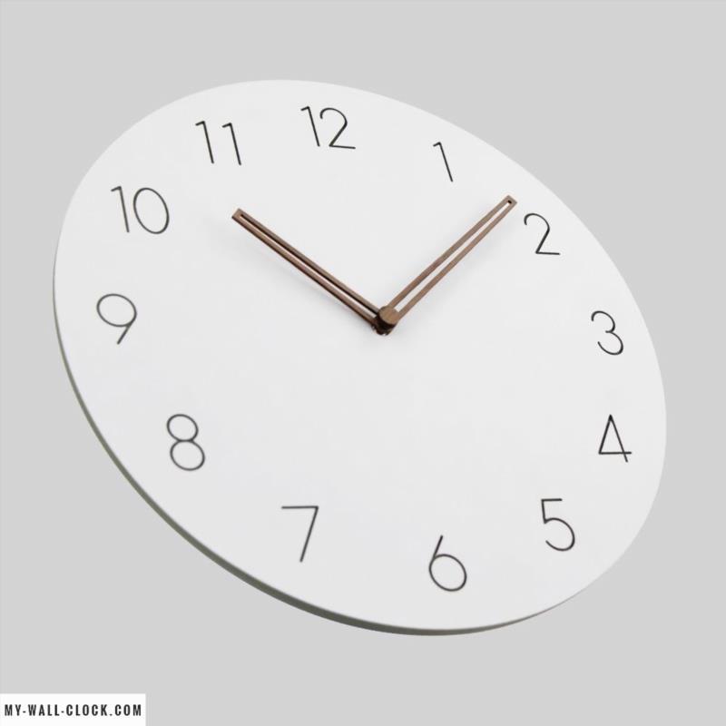Clock Design Wood Natural White My Wall Clock