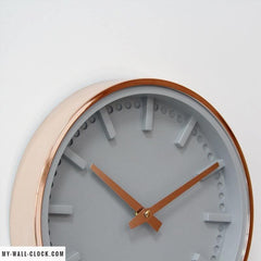 Clock modern Grey metallic My Wall Clock