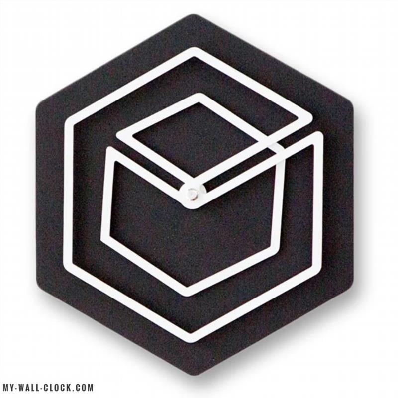 Clock Modern Wood Black and White My Wall Clock