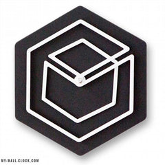 Clock Modern Wood Black and White My Wall Clock