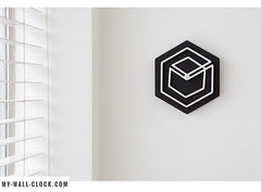 Clock Modern Wood Black and White My Wall Clock