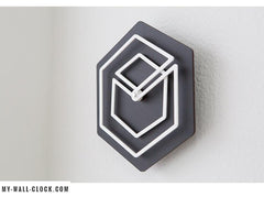 Clock Modern Wood Black and White My Wall Clock