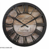 Clock Wood and Metal Expressway My Wall Clock