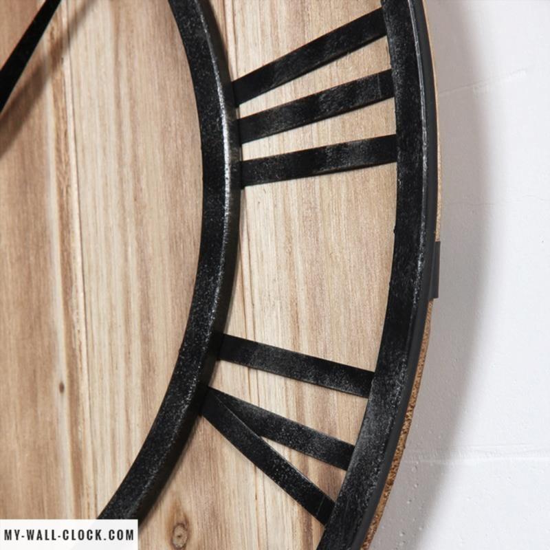 Clock Wood and Metal Wall Circle My Wall Clock