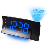 Curved Alarm Clock Projection Radio My Wall Clock
