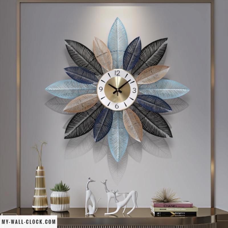 Design Clock Giant Leaves My Wall Clock