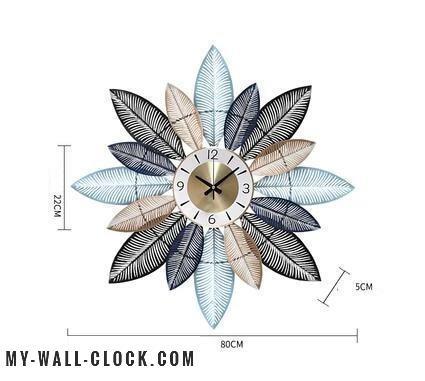Design Clock Giant Leaves My Wall Clock