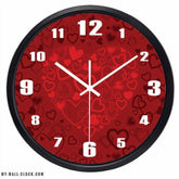 Design Clock Red Hearts My Wall Clock