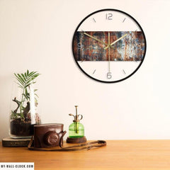 Design Clock Rust Effect My Wall Clock