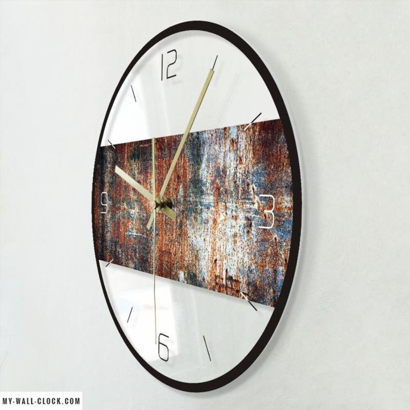 Design Clock Rust Effect My Wall Clock