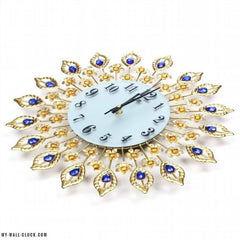 Feathers of Gold Design Clock My Wall Clock