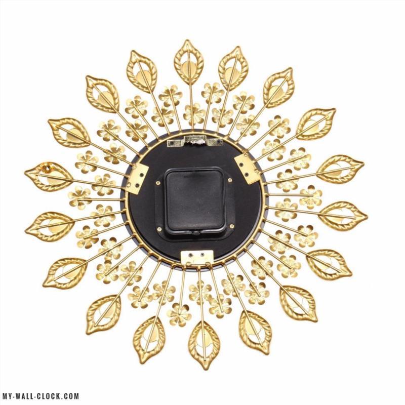 Feathers of Gold Design Clock My Wall Clock