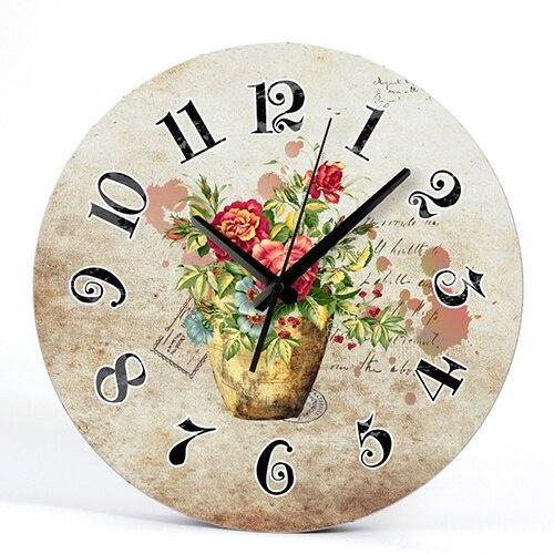 Flower Pot Clock My Wall Clock