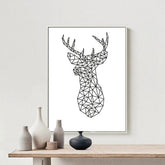 Geometric Deer Painting My Wall Clock