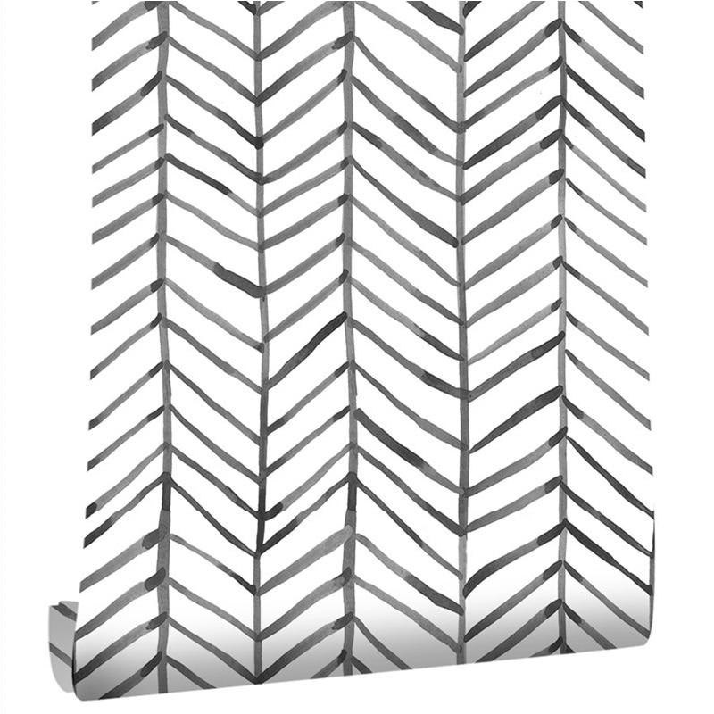 Geometric Scandinavian Wallpaper - Lohja My Wall Clock