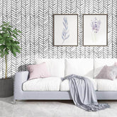 Geometric Scandinavian Wallpaper - Lohja My Wall Clock