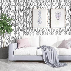 Geometric Scandinavian Wallpaper - Lohja My Wall Clock