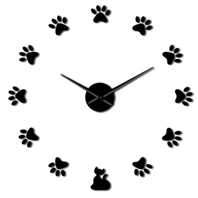 Giant Wall Clock Cat Paws My Wall Clock