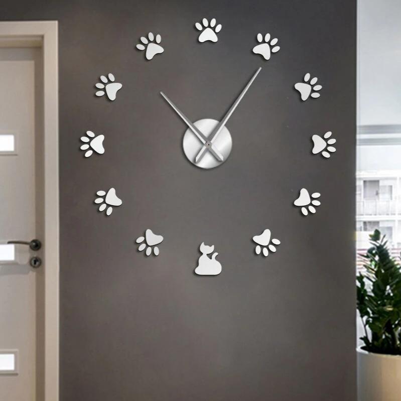 Giant Wall Clock Cat Paws My Wall Clock