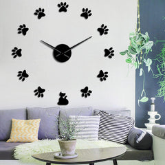 Giant Wall Clock Cat Paws My Wall Clock